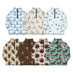 Chemises pour enfants à imprimé western cowboy respirantes sur mesure, taille plus, à manches longues, sweat-shirt à capuche, pull, équitation, printemps, automne, décontracté, garçons - Product Image 1