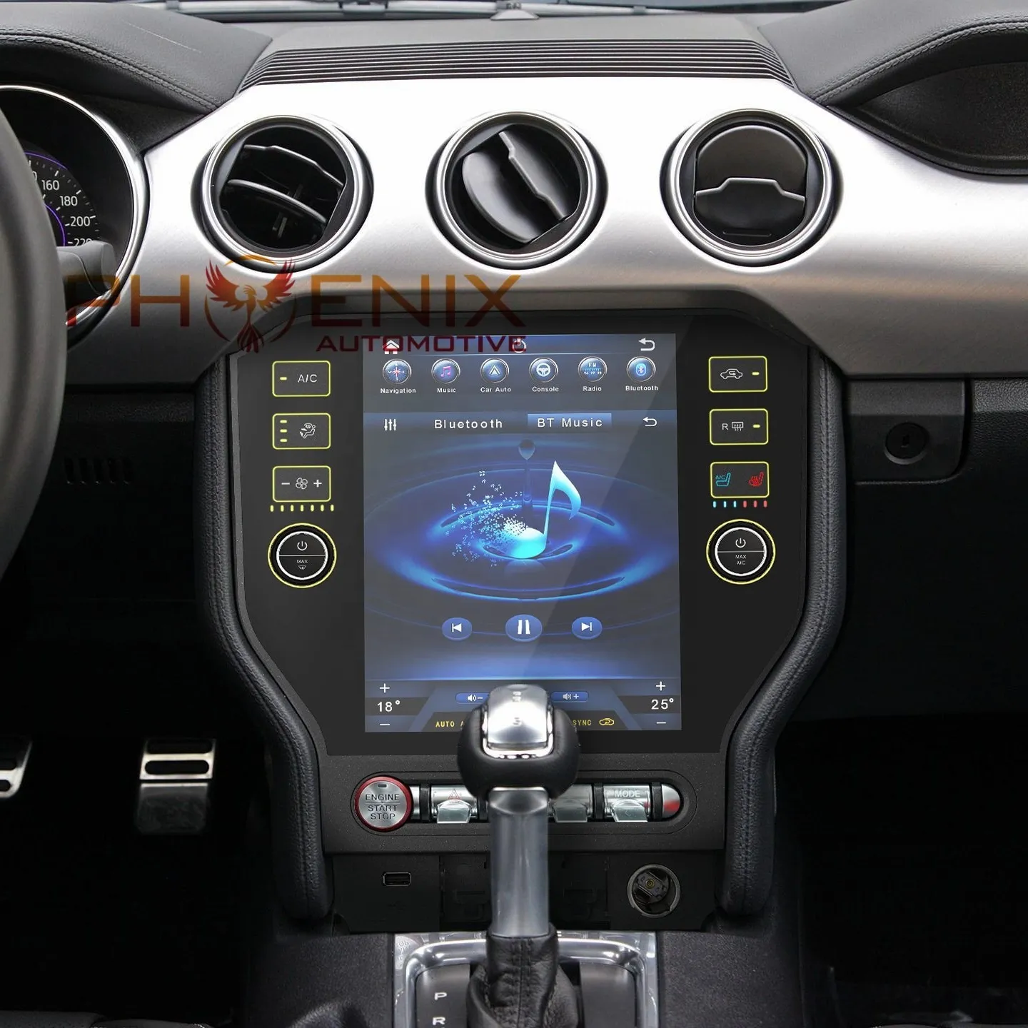 PA 10.4 "Android 10.0 Màn Hình Dọc Xe Gps Navigation Cho Ford Mustang 2015 - 2020 Đài Phát Thanh Xe Hơi