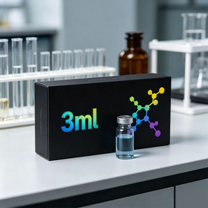 Caja de Cartón Aséptica Holográfica Dorada Brillante Personalizada, Bandeja para Viales, Logotipo Personalizado Impreso, Viales Individuales o Múltiples de 3ml y 10ml - Product Image 5