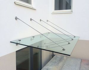 <span class=keywords><strong>Toldo</strong></span> de Vidrio Transparente con Varillas de Soporte Metálicas para Patio - Product Image 3