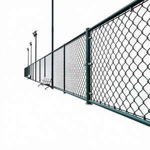 Clôture de périmètre de stade personnalisée - Maille de fil d'acier enduit de PVC pour terrain de sport, terrain de basket-ball et terrain de tennis - Product Image 1