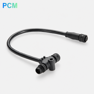 Câble répartiteur en T M12 A-Code 5 broches, <span class=keywords><strong>2</strong></span> femelles 1 mâle, connecteur en T pour bus CAN, CANopen, DeviceNet, NMEA 2000, réseau industriel - Product Image 5