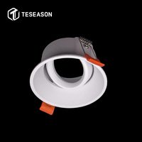 Cadre de projecteur encastré circulaire TN092R1-CT-Aluminium | Garniture ultra-étroite | 80mm coupe 85mm de diamètre | Réglable | Convient au module LED