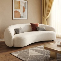 Canapés au design unique pour salon, canapé modulaire en tissu blanc, ensemble de meubles modernes avec chaise longue