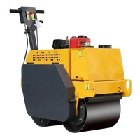 Mini-compacteur vibrant à moteur diesel à double roue en acier, poussé à la main, pour la réparation routière