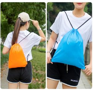 Factory Oem <b>Drawstring</b> <b>Backpack</b> Zipper Pocket Light Bagpack Casual Sports Fitness Bag Polyester Waterproof Bag <b>Drawstring</b> Bag - Product Image 4