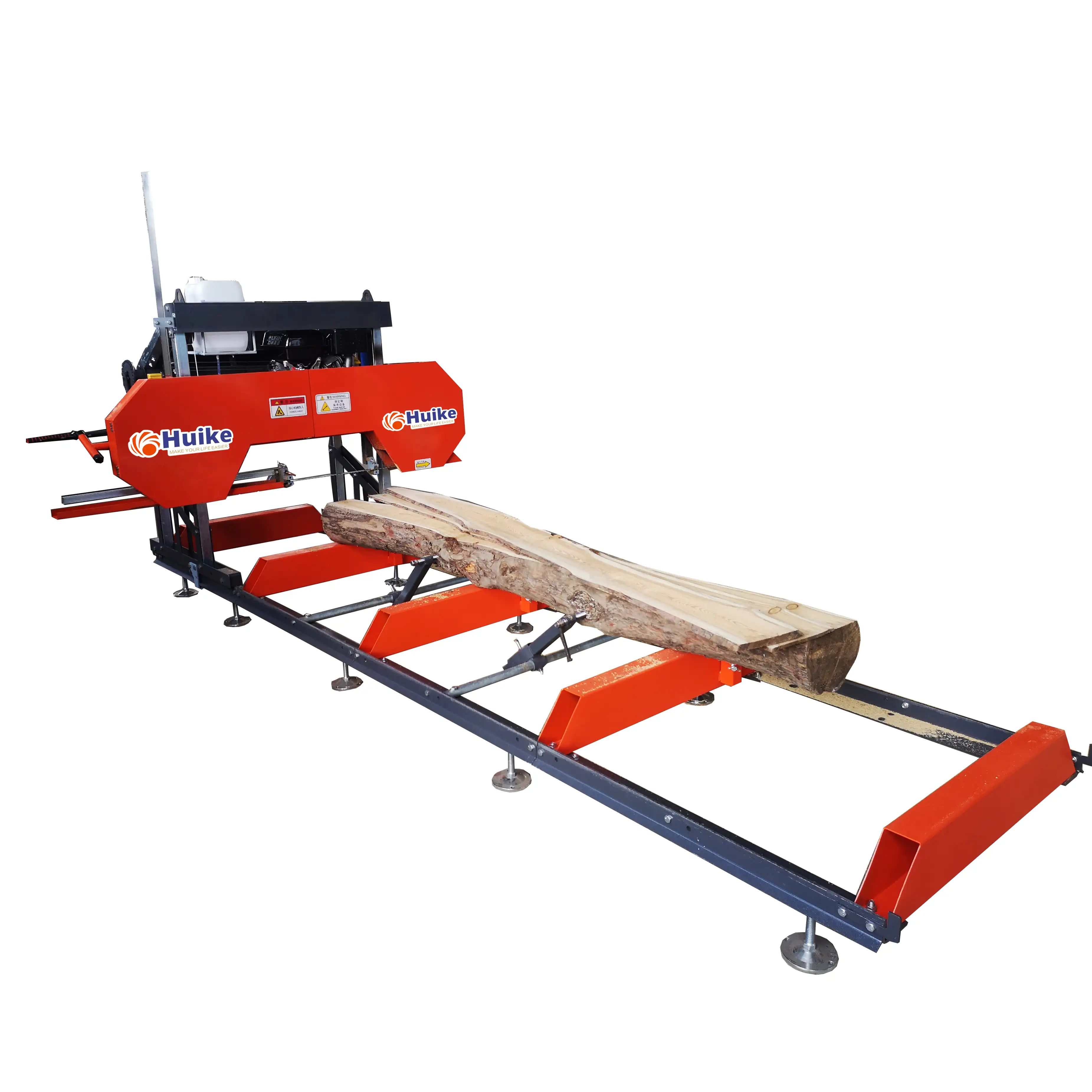 Hot Sale 31 inch Petrol diesel or electric portable horizontal mobile trailer log saw band bandsaw sawmill for wood cutting