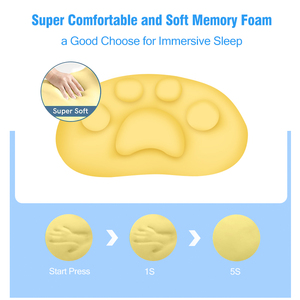 Soft Modal Memory Foam <b>Pillow</b> with Cute Dog Paw Design - Product Image 2