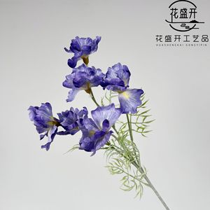 <b>Artificial</b> Iris Flowers <b>Bouquet</b> Silk High Simulation Wedding Decorations - Product Image 3