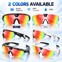Lunettes de cyclisme intelligentes IA avec caméra 8MP, photos 32MP, vidéo 1200P, transfert Wi-Fi, EIS anti-tremblement, IP66, 49g, lunettes de soleil sport en temps réel