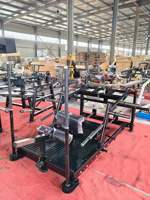 Machine à glute lunge à charge libre pour salle de sport professionnelle, entraîneur de squat Sissy avec doubles barres de guidage, supports de bandes et fonction Reverse Lunge
