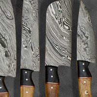 Ensemble de couteaux de chef professionnels en acier Damas de haute qualité, avec poignée confortable et ambidextre, finition miroir, pour viande, légumes et fruits
