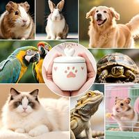 Urne funéraire en céramique pour animaux de compagnie (chiens, chats) – Prix usine de gros – Conception personnalisée – Petite urne en porcelaine pour animaux avec garantie