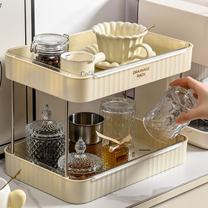 Draining Storage Rack L Size With Partitions Desktop Organizer For Tea Set Storage And Display - Product Image 4