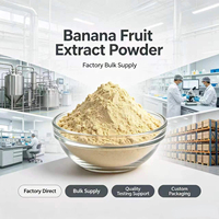 Poudre d'extrait de banane de qualité alimentaire, soluble dans l'eau, pigment naturel beige, polyphénols, matière première séchée par pulvérisation pour boissons