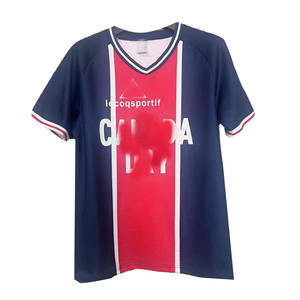 高品質 92-14 リーグ1クラブ レトロ メンズ サッカーユニフォーム 100% ポリエステル 軽量 通気性 エコフレンドリー 長袖 - Product Image 4