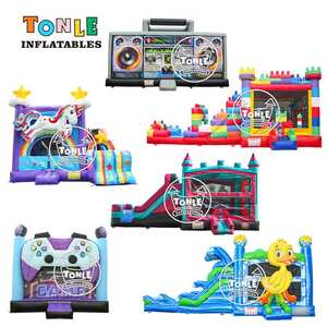 TONLE Şişme Oyuncaklar Özel Ticari Zıplama Şatosu Şişme Oyun Parkı Su Kaydıraklı Kombine Oyun Evi Satılık - Product Image 3