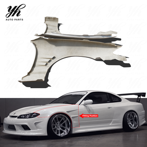 Guardabarros Delanteros de Fibra de Vidrio Blanco de Alta Calidad (Par) para S15, Marca YH, Personalizados para Auto, 1 Año de Garantía - Product Image 3