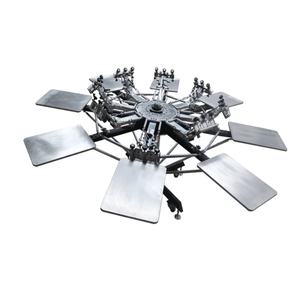 Nouvelle machine d'impression sérigraphique manuelle rotative multicolore pour t-shirts et textiles plats (type pieuvre) - Product Image 4