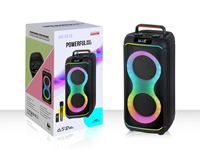 Ensemble d'enceintes d'extérieur JBR-6618 avec microphones, 6,5'' rechargeables, entrée AUX, TWS, priorité au microphone pour la danse, OEM