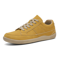 Chaussures de marche décontractées pour hommes, modèle tendance 2025, basses, respirantes, doublure en mesh, tige en cuir, haute qualité