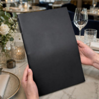 Porte-menu personnalisé en cuir véritable B5 pour café, bar, restaurant, couverture de menu en cuir de vachette vintage, livres de menus en cuir