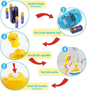 Jouet de <span class=keywords><strong>bain</strong></span> électrique canard à eau pour enfants, <span class=keywords><strong>jeu</strong></span> de baignoire pour tout-petits, cadeau éducatif pour bébé avec boîtes – Vente chaude - Product Image 2
