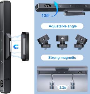 Luz de Espejo Moderna de 5W con Intensidad Regulable, 3 Colores Ajustables, Luz de Maquillaje Recargable de 2500mAh para Debajo del Gabinete, Armario, Mesita de Noche, Escritorio - Product Image 6