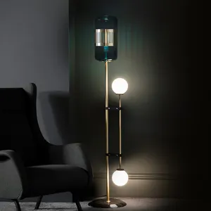 New Modern Standing Light Luxury E14 Brass Floor Lamp Bedroom Hotel Sofa Side Floor Light