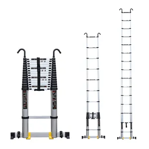 Telescopic Plegable Ladders aluminium telescopic ladder for sale foldable easy storage step ladder