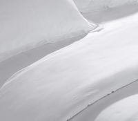 Ensemble de literie de chambre à coucher 100% coton, drap de lit de couleur blanche, taille unique en percale