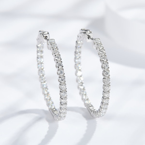2024 nouveauté haute qualité en argent Sterling Moissanite bijoux de mode boucles d'oreilles - Product Image 5