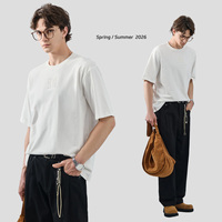 T-shirt décontracté pour homme en coton peigné APO OEM/ODM, tissage lâche, respirant, anti-déformation, mélange de fibres élastiques, à manches courtes avec lettres