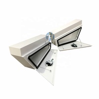 Paire de boîtes à outils en aluminium 4x4 sous le plateau de la camionnette, côté gauche, robuste, coffre de rangement pour véhicule avec serrure