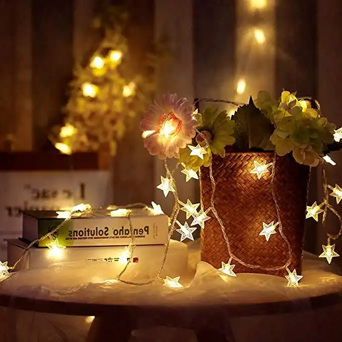 3M Ramadan Fairy Trang Trí Đám Cưới Ngoài Trời Trong Nhà Twinkle Star Chuỗi Led Giáng Sinh