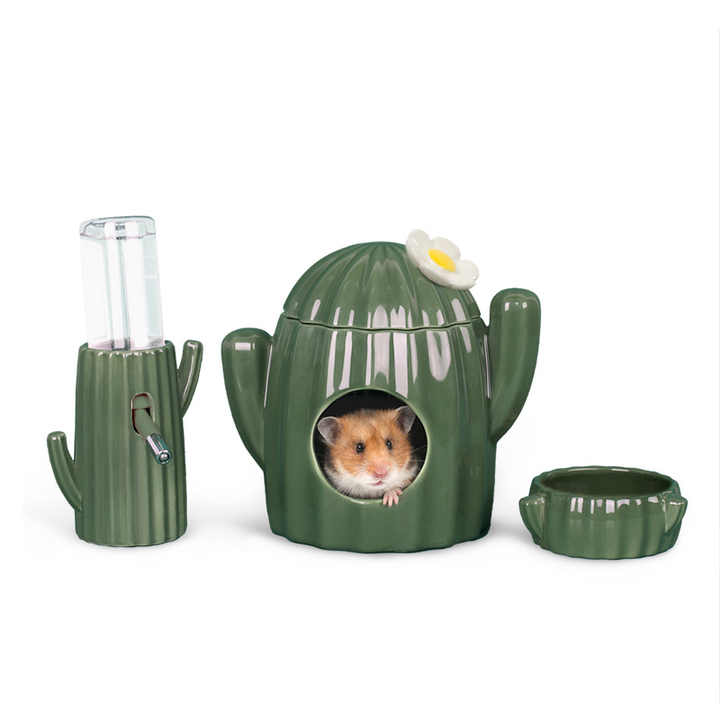 Image showcasing USMILEPET Best Seller Ceramics Hamster House Easy to Clean Hamster ...