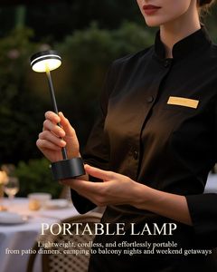 Lampe de bureau LED sans fil de haute qualité, rechargeable, à intensité variable tactile, portable, lampe de table - Product Image 5