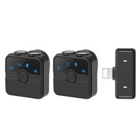 Microphone Lavalier Magnétique Sans Fil PULUZ SmartLink WS300 Haut de Gamme avec Boîtier de Charge pour Enregistrement Vidéo sur Téléphone 8 Broches