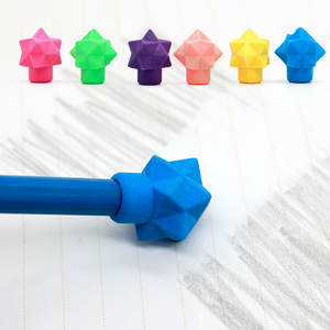 Vendita diretta della fabbrica-Multi-angolo tappo a matita gomma con 3D stella poligonale colorato in gomma speciale studenti 30-40 Pack promozione - Product Image 4