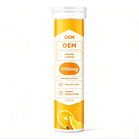 Tabletas Efervescentes de Vitamina C 1000mg, Multivitamínico, Suplemento para una Piel Radiante, Marca Privada, Venta al Por Mayor OEM/ODM