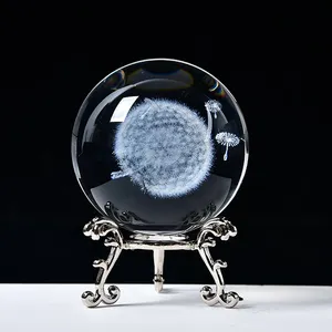 Bola kristal Laser dragon ball dengan dudukan logam MH-Q0248