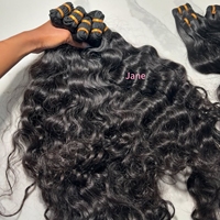 Lots de Cheveux Humains Naturels Bruts 100% Cambodgiens Ondulés, Alignés dans le Sens de la Cuticule, Cheveux Indiens Birmans Crépus Bouclés, Double Trame, Vente en Gros
