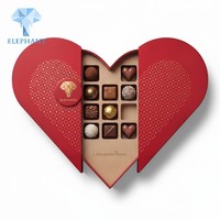 Boîte d'emballage de chocolat de luxe pour la Saint-Valentin, boîte cadeau en papier faite à la main, boîte à bonbons en carton haut de gamme avec logo
