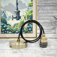 Ensemble de cordon pour luminaire suspendu en fer E27, taille moyenne, support de lampe, économie d'énergie, 2700K, blanc chaud doux, lustres pour la maison et le bureau