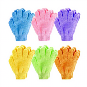 Gant de douche exfoliant rectangulaire Gloway en nylon, simple et tendance, pour éliminer les peaux mortes du corps - Product Image 1