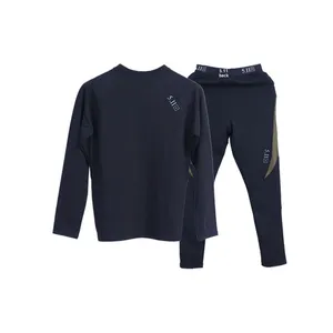 Set di biancheria intima termica aderente a manica lunga a manica lunga da <span class=keywords><strong>uomo</strong></span> Ultra leggera e confortevole in pile 100% Anti-batterico invernale - Product Image 5