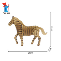 Puzzle 3D en bois Cheval à assembler soi-même, jouet éducatif pour les 5-7 ans, décoration de bureau et cadeau en bois brut