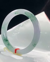 Bracelet en jade de qualité supérieure, naturel, de Birmanie, de type A, avec fleurs flottantes de couleur printanière et effet cireux, certifié CMA, vente en gros