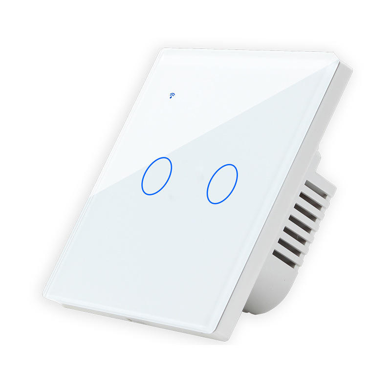 Fil universel WiFi (simple/vif et neutre/vif) – 2 gangs, blanc