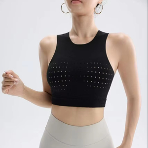 Custom Logo Printing Fitness Tank Short Sleeve Plain Marathon Mesh Crop Top Womens Sports <b>Singlet</b> Sleeveless Tank Sexy Crop Top - Product Image 3